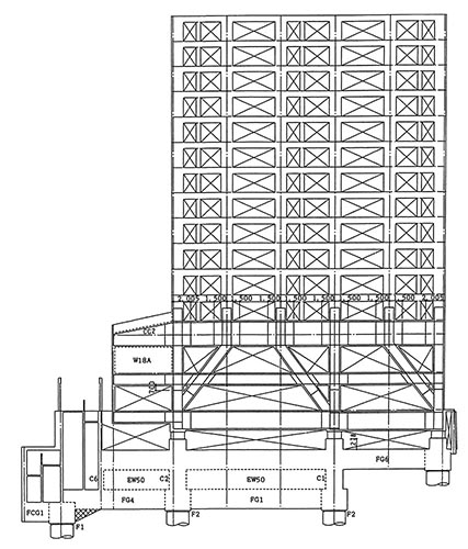 ハイシティ清澄白河 軸組図